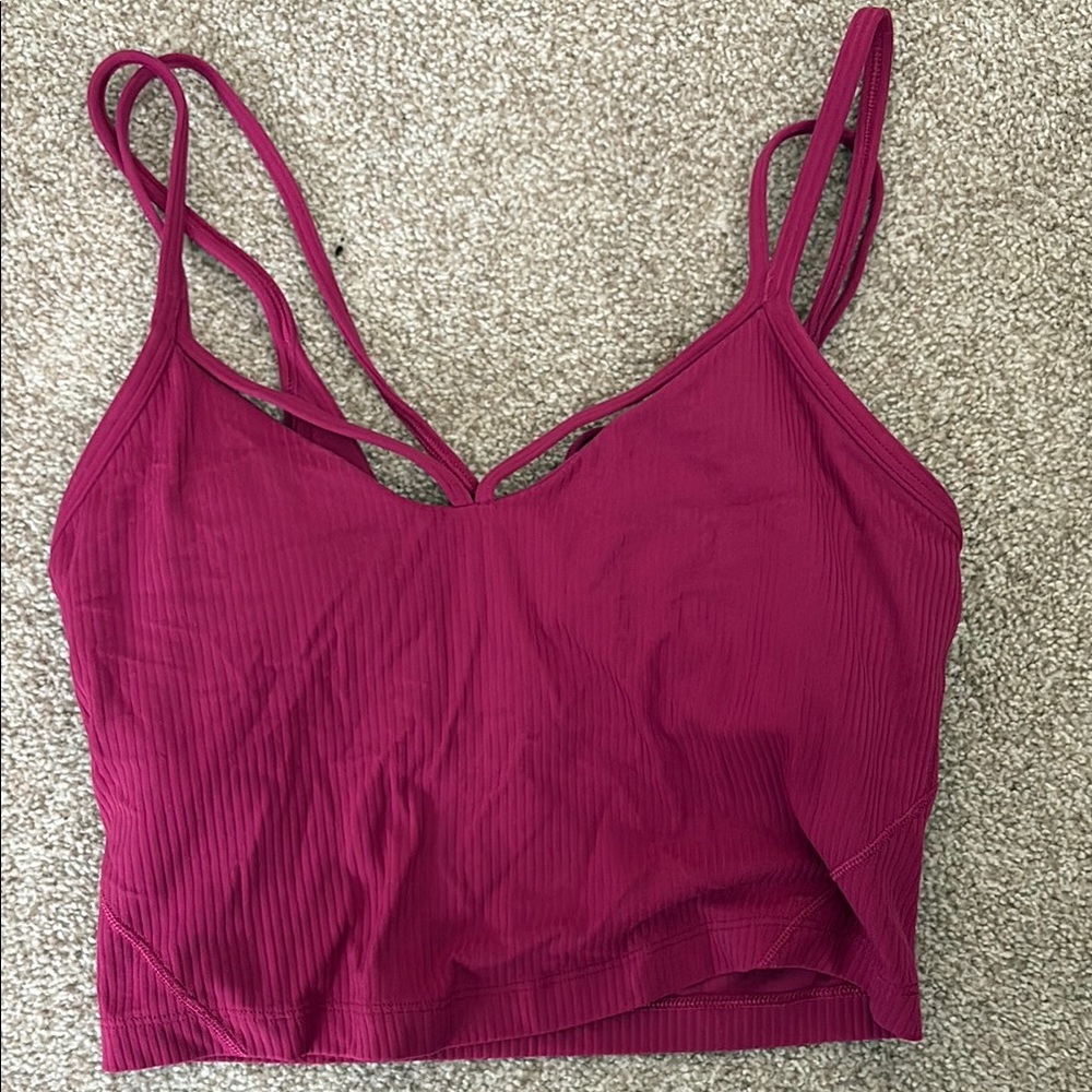 Lululemon rubbed tank top magenta